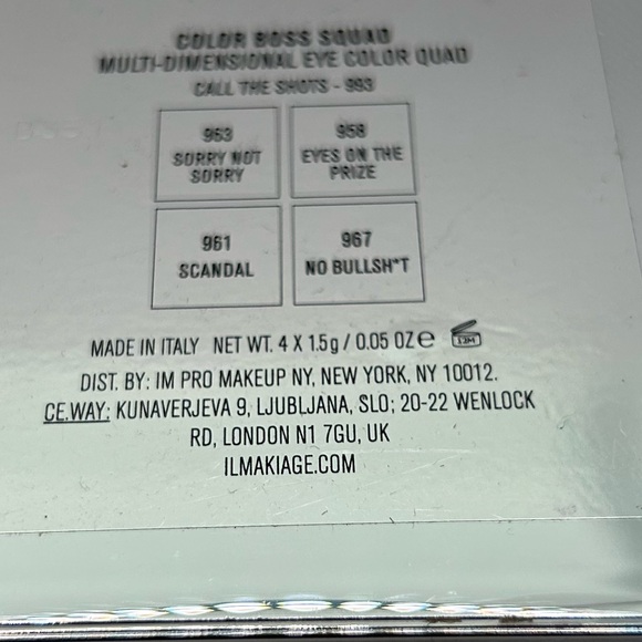 IL MAKIAGE Boss Squad eyeshadow multi dimensional 4 pan eye color pallette - Picture 5 of 6